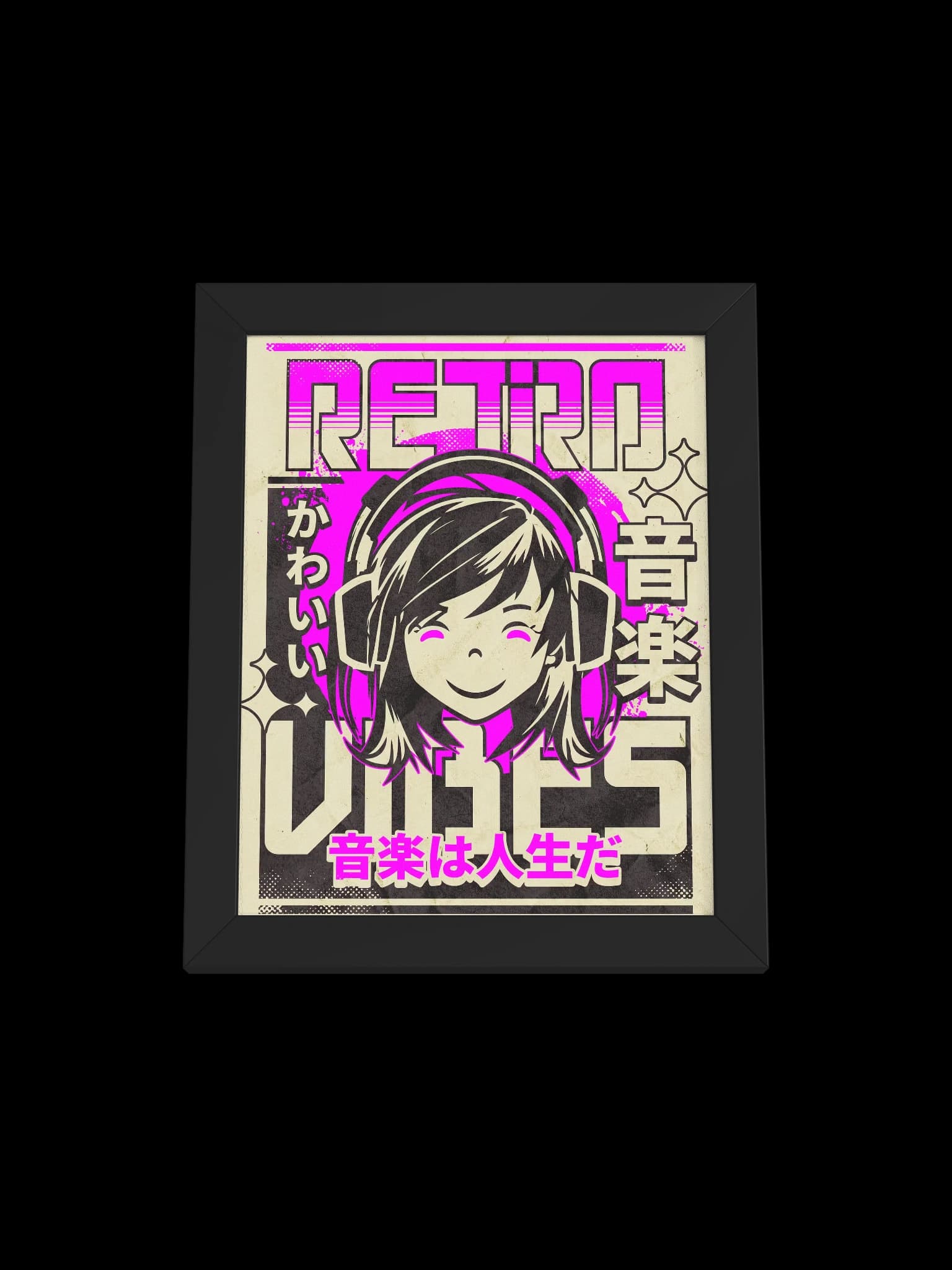 Retro Poster Wood Frame
