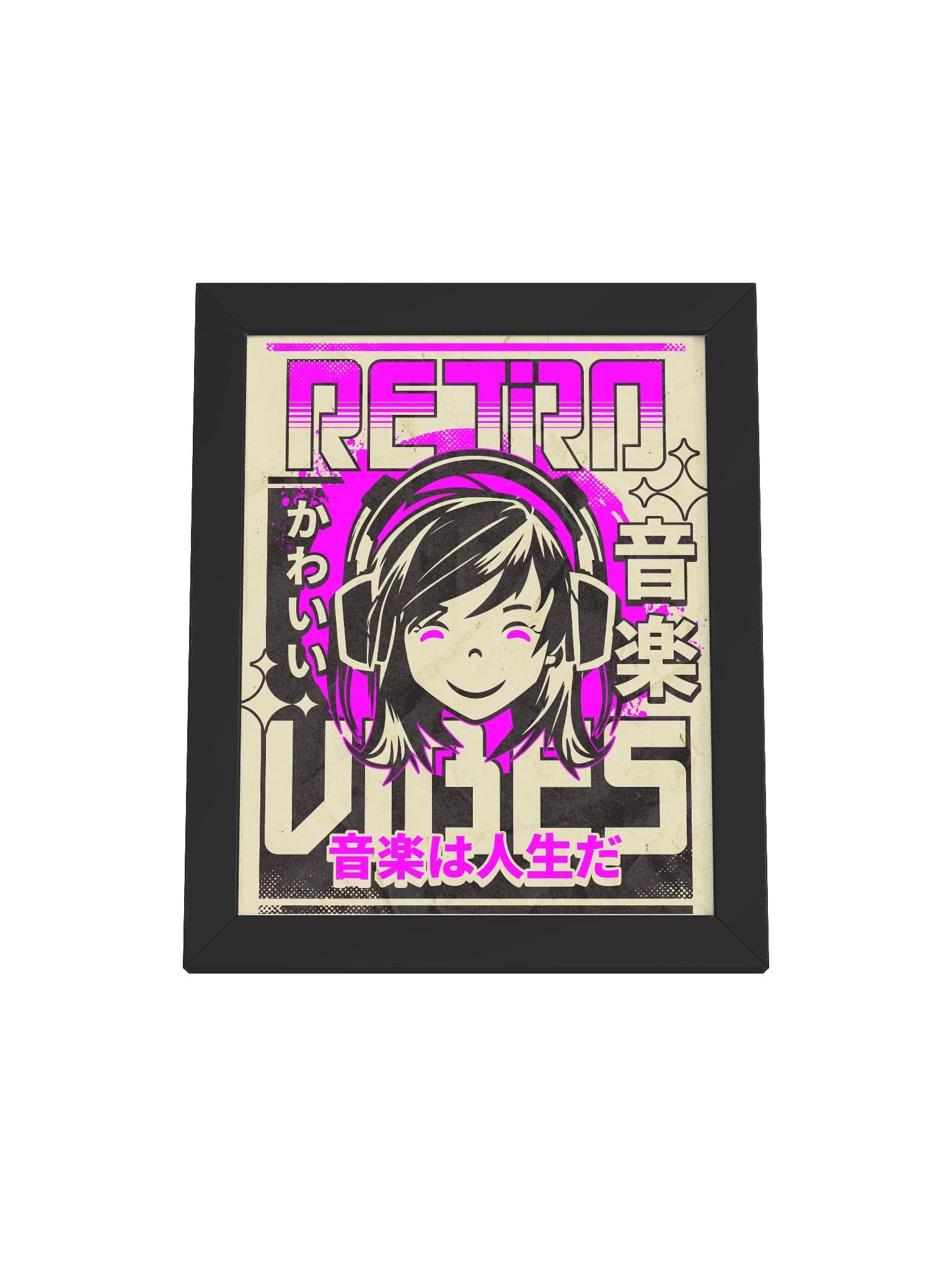 Retro Poster Wood Frame